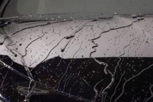 Ceramic coating Singapore hydrophobic water beading on car paint